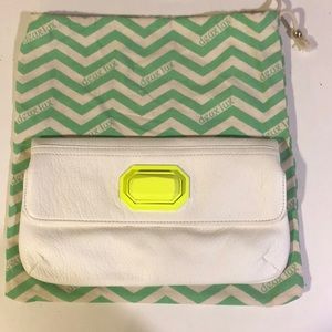White leather clutch